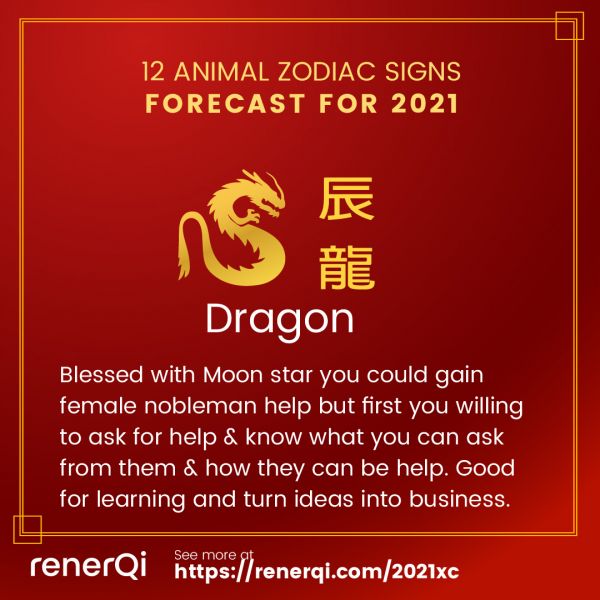 Dragon animal sign in 2021